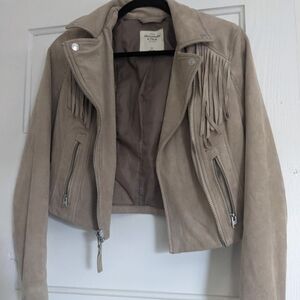 Abercrombie vegan (faux) suede jacket M